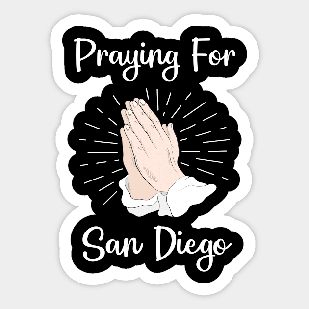 Praying For San Diego Sticker by blakelan128